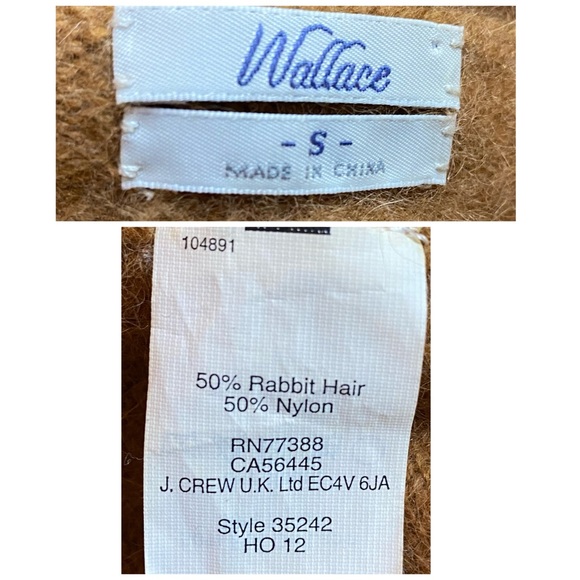 Wallace Pullover Sweater Brown Rabbit Hair Blend Polka Dot - Picture 4 of 4